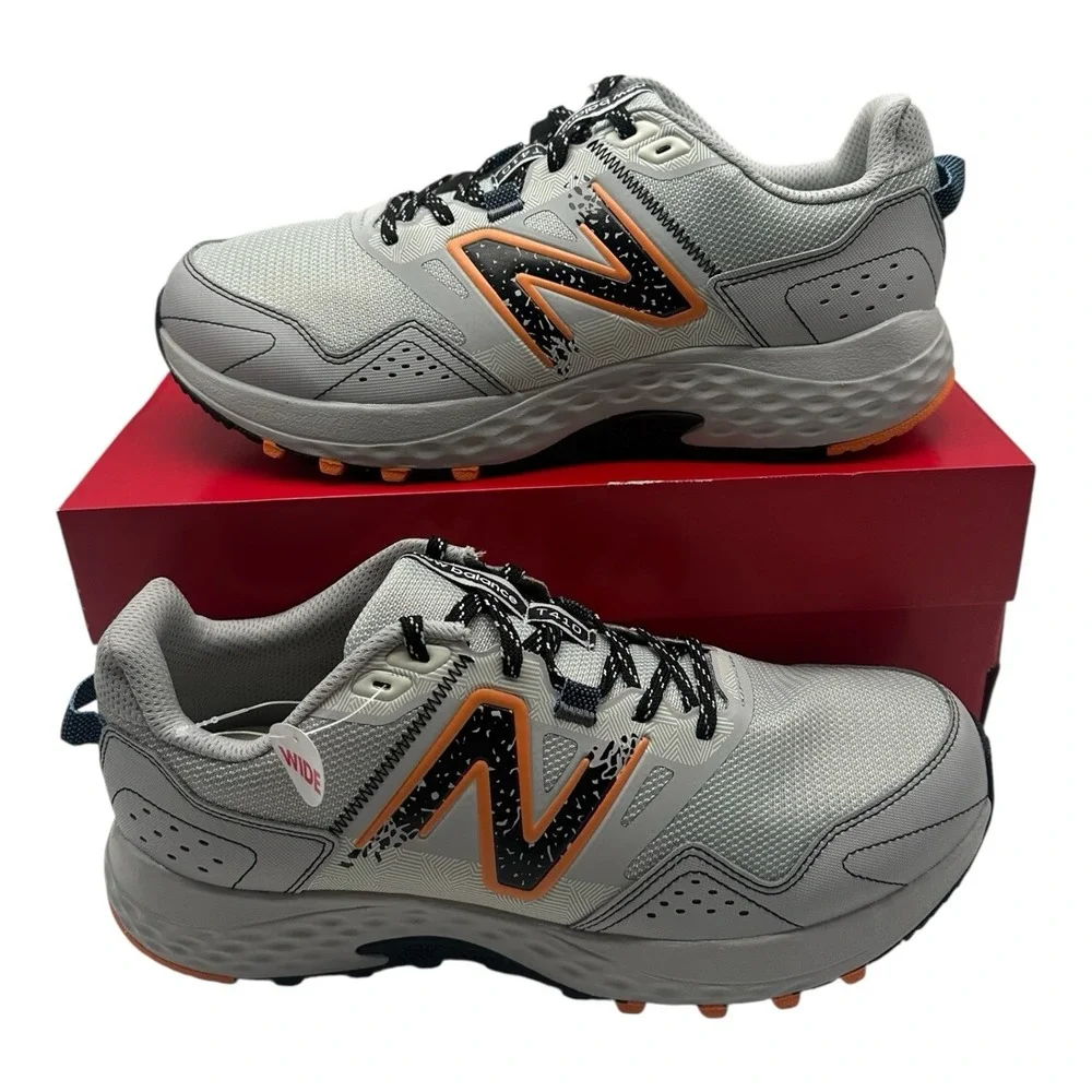 New Balance 410v8 Trail Running Shoes Men Sz 9.5‎ 4E WIDE Grey Sneakers MT410CA8
